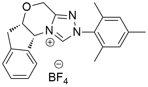 (5aS,​10bR)​-​5a,​10b-​Dihydro-​2-​(2,​4,​6-​trimethylphenyl)​-4H,​6H-indeno[2,​1-​b]​[1,​2,​4]​triazolo[4,​3-​d]​[1,​4]​oxazinium Tetrafluoroborate