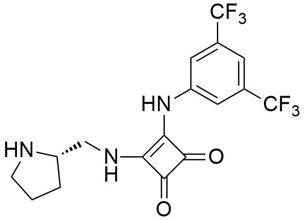 3-[[3,5-双(三氟甲基)苯基]氨基]-4-[[(2S)-2-吡咯烷甲基]氨基]-3-环丁烯-1,2-二酮