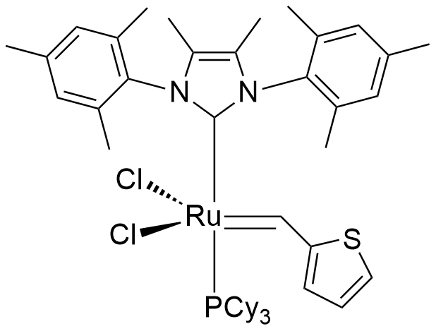 三环己基膦[4,5-二甲基-1,3-双(2,4,6-三甲基苯基)咪唑-2-亚基][2-噻吩基亚甲基]二氯化钌(II)