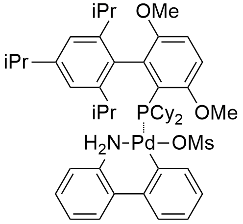 甲磺酸(2-二环己基膦-3,6-二甲氧基-2'，4'，6'-三异丙基-1,1'-联苯)(2'-氨基-1,1'-联苯基-2-基)钯(II)