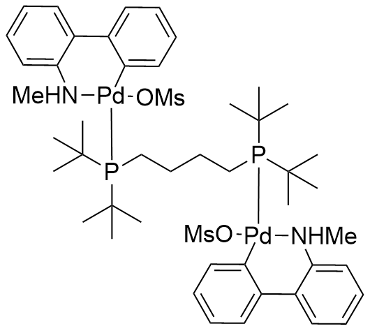 [1,4-双(二叔丁基膦基)丁烷]双[甲磺酸(2'-甲氨基-1,1'-联苯-2-基)钯(II)]