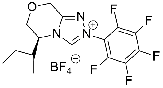 (5S)​-​5,​6-​Dihydro-​5-​(1-​methylpropyl)​-​2-​(2,​3,​4,​5,​6-​pentafluorophenyl)​-8H-​1,​2,​4-​triazolo[3,​4-​c]​[1,​4]​oxazinium Tetrafluoroborate