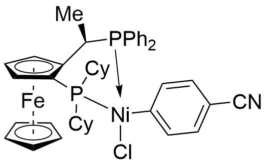 氯(4-氰基苯基){(R)-1-[(S)-2-(二环己基膦基)二茂铁基]乙基(二苯基膦)}镍(II)