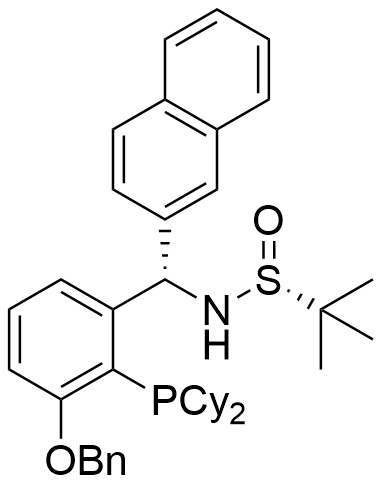 [S(R)]-N-[(S)-[3-苄氧基-2-(二环己基膦)苯基]-(2-萘基)甲基]-2-叔丁基亚磺酰胺