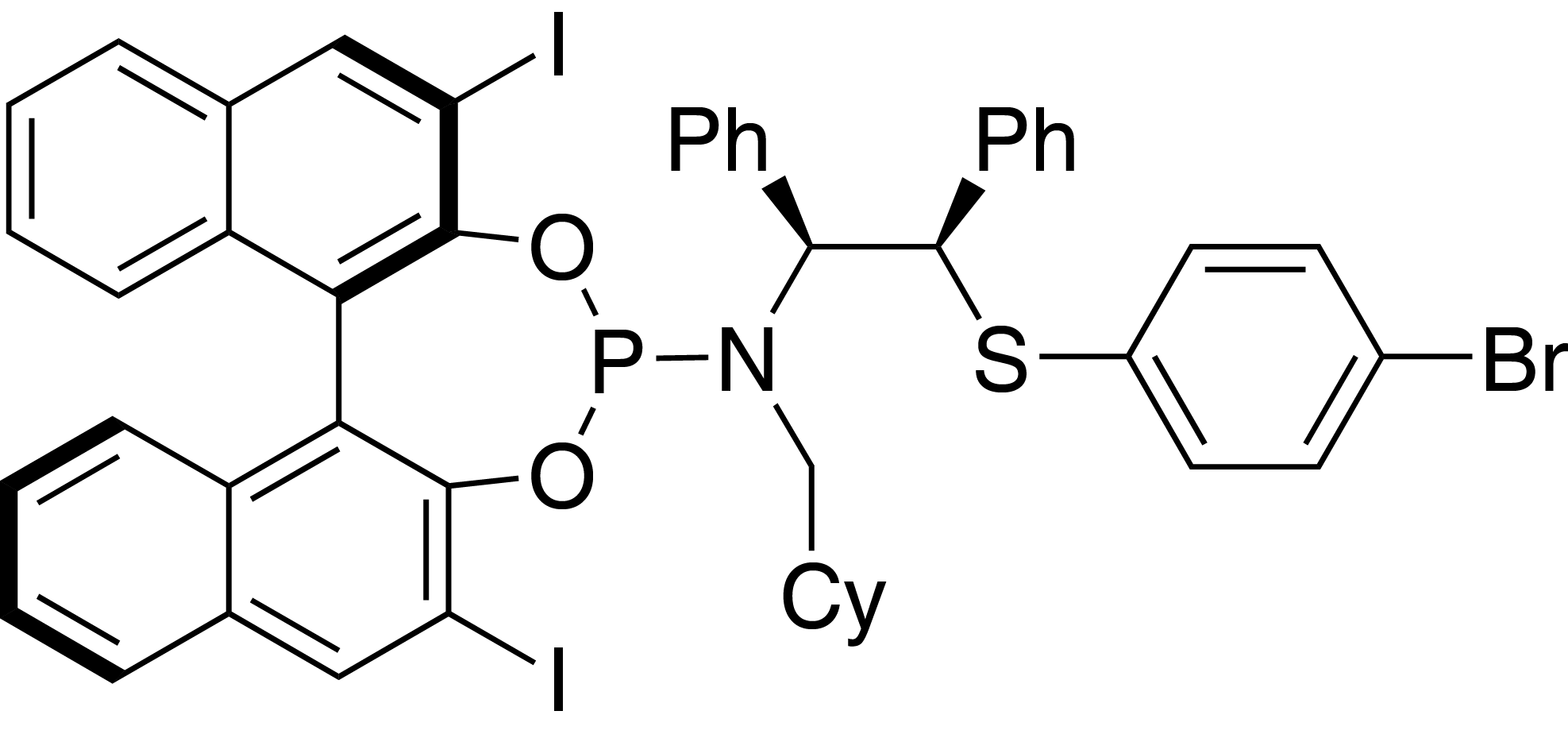 N-((1S,2R)-2-((4-bromophenyl)thio)-1,2-diphenylethyl)-N-(cyclohexylmethyl)-2,6-diiododinaphtho[2,1-d:1',2'-f][1,3,2]dioxaphosphepin-4-amine