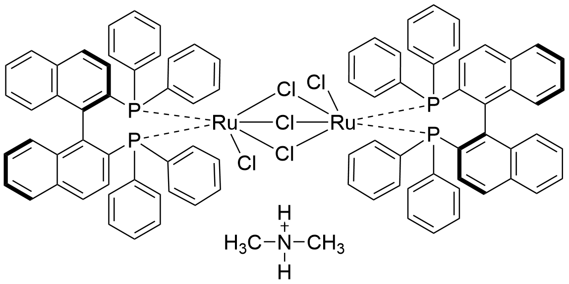 二甲基铵二氯三(μ-氯)二[(R)-(+)-2,2'-二(二苯基膦基)-1,1'-联萘基]二钌酸盐(II)