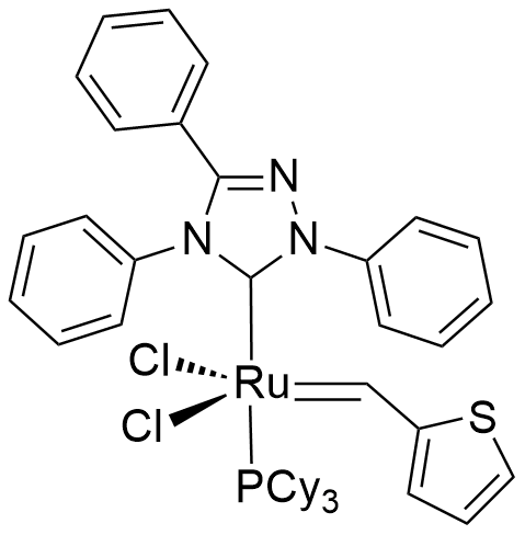 三环己基膦[2,4-二氢-2,4,5-三苯基-3H-1,2,4-三唑-3-亚基][2-噻吩基亚甲基]二氯化钌(II)