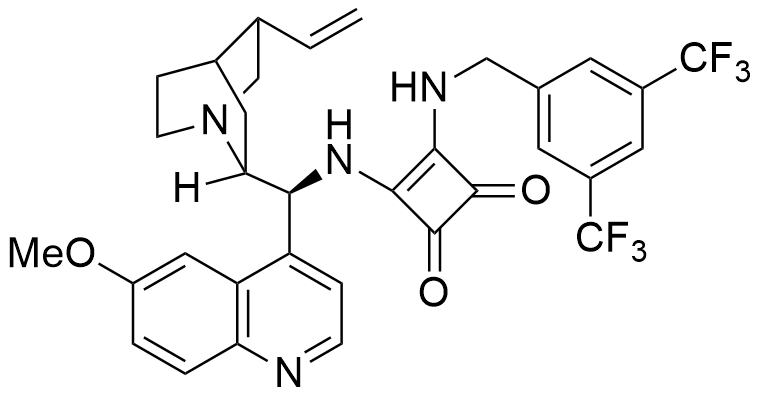 3-​[[[3,​5-​Bis(trifluoromethyl)​phenyl]​methyl]​amino]​-​4-[[(8α,9S)-6'-methoxycinchonan-9-yl]amino]-3-cyclobutene-1,2-dione