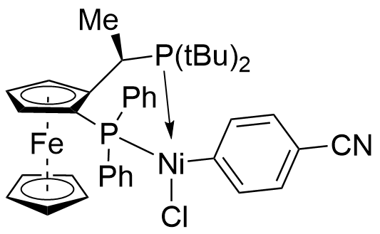氯(4-氰基苯基){(R)-1-[(S)-2-(二苯基膦基)二茂铁基]乙基(二叔丁基)膦}镍(II)
