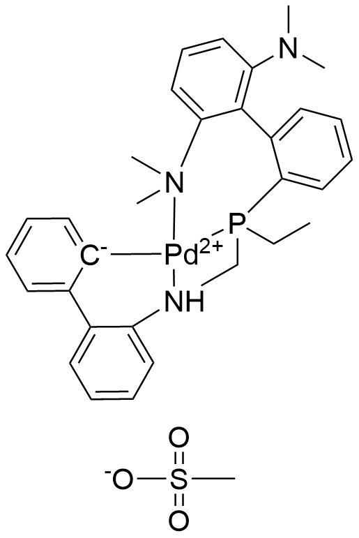 甲磺酸[2-二乙基膦基-2'，6'-双（二甲基氨基）-1,1'-联苯](2'-氨基-1,1'-联苯-2-基)钯(II)