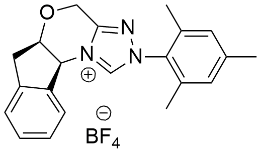 (5aR,​10bS)​-​5a,​10b-​Dihydro-​2-​(2,​4,​6-​trimethylphenyl)​-4H,​6H-indeno[2,​1-​b]​[1,​2,​4]​triazolo[4,​3-​d]​[1,​4]​oxazinium Tetrafluoroborate