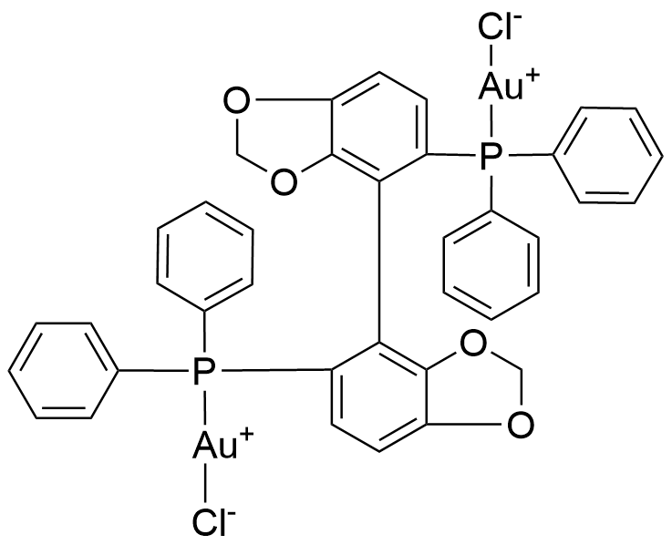 [μ-[(4R)-[4,4'-二-1,3-亚甲基二氧苯]-5,5'-二基双[二苯基膦-κP]]]二氯二金 (9CI)