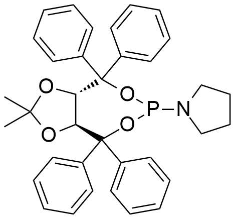 1-[(3aS,8aS)-四氢-2,2-二甲基-4,4,8,8-四苯基-1,3-二噁唑并[4,5-e][1,3,2]二氧膦-6-基]吡咯烷