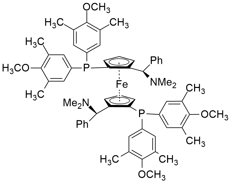 (S,S)-(-)-2,2'-双[-(N,N-二甲胺苯基甲基-1,1'-双二(3,5-二甲基-4-甲氧基苯基)磷]二茂铁