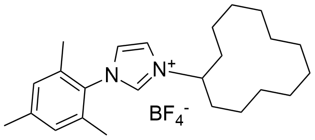 1-(2,4,6-Trimethylphenyl)-3-(cyclododecyl)imidazolium tetrafluoroborate,