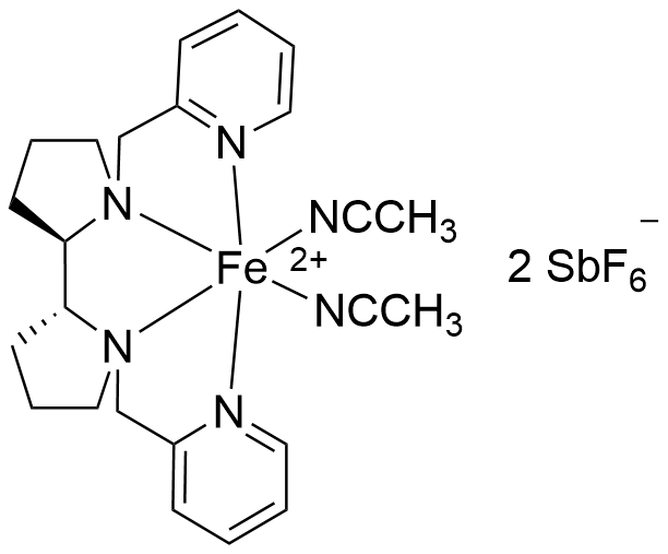 (2R,2'R)-(-)-[N,N'-双(2-吡啶基甲基]-2,2'-联吡咯烷双(乙腈)铁(II)六氟锑酸盐