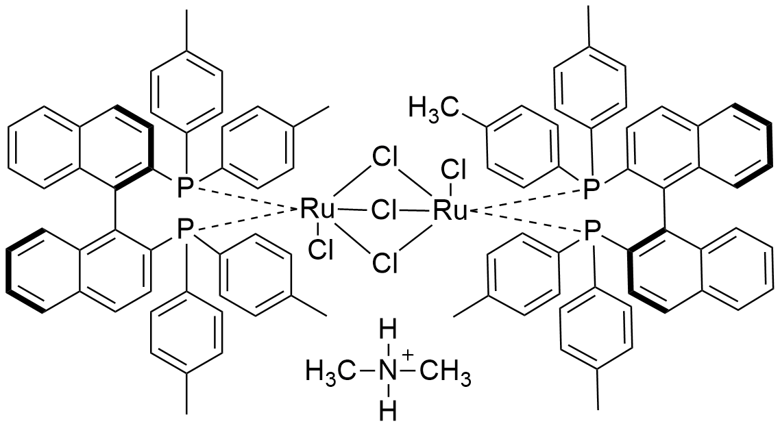 二甲铵二氯三(μ-氯)双[(S)-(-)-2,2'-双(二-对甲苯基膦)-1,1'-联萘基]二钌酸盐(II)