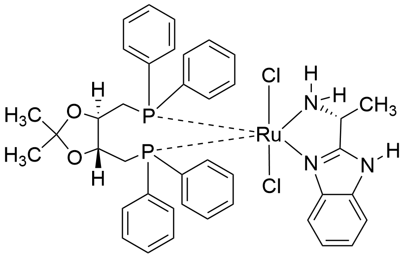 二氯[(4R,5R)-(-)-4,5-双(二苯基膦甲基)-2,2-二甲基-1,3-二氧戊环][(R)-(+)-2-(α-甲基甲胺)- 1H-苯并咪唑]钌(II)