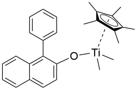 Dimethyl[(1,2,3,4,5-η)-1,2,3,4,5-pentamethyl-2,4-cyclopentadien-1-yl](1-phenyl-2-naphthalenolato)titanium
