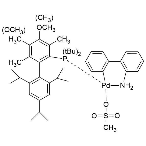 甲磺酸[2-二叔丁基膦-4-甲氧基-3,5,6-三甲基-2',4',6'-三异丙基联苯](2'-氨基-1,1'-联苯-2-基)钯(II){与异构体1:1混合,甲磺酸[2-二叔丁基膦-5-甲氧基-3,4,6-三甲基-2',4',6'-三异丙基联苯](2'-氨基-1,1'-联苯-2-基)钯(II)}