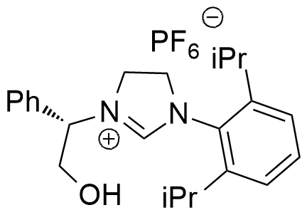 1H-咪唑鎓盐, 3-[2,6-双(1-甲基乙基)苯基]-4,5-二氢-1-[(1S)-2-羟基-1-苯基乙基]-, 六氟磷酸盐(1-) (1:1)