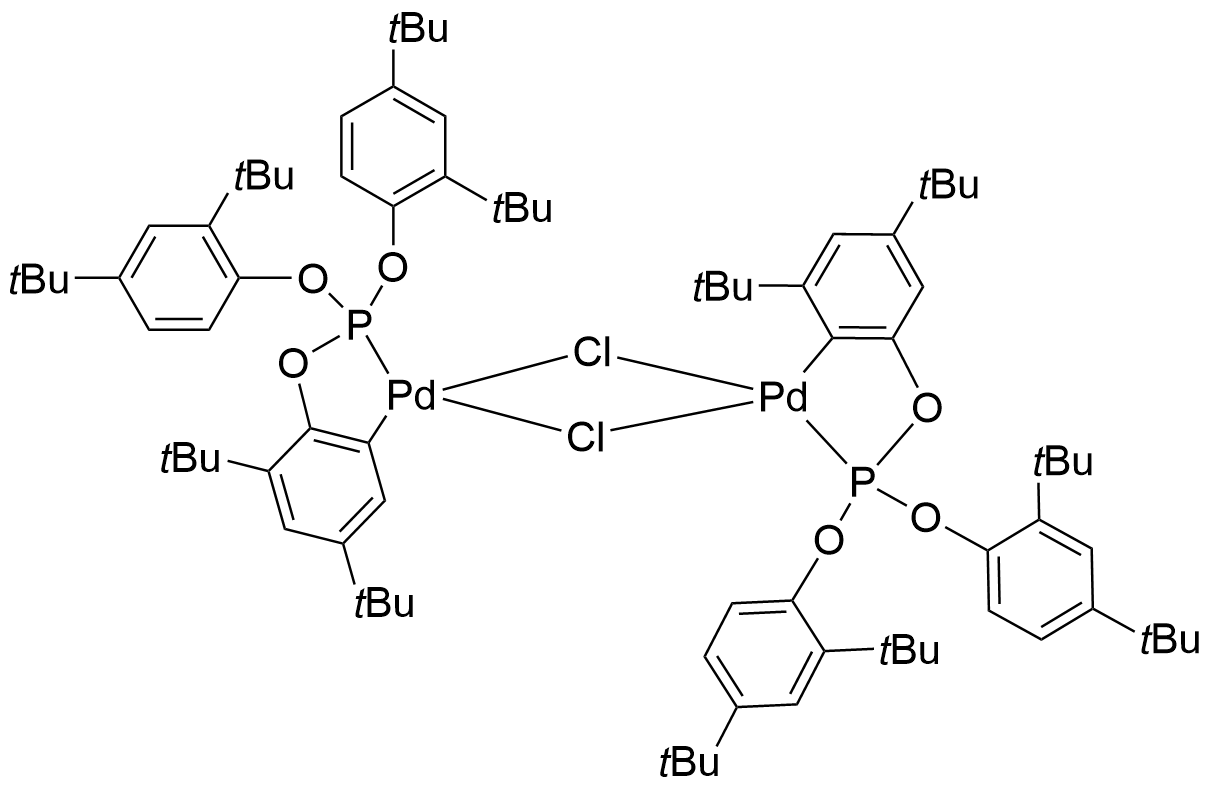 2-[双(2,4-2-[双(2,4-二-叔丁基-苯氧基)膦氧]-3,5-二(叔丁基)苯基-氯化钯(II)二聚体