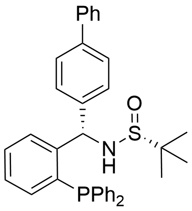 [S(R)]-N-[(S)-1-[2-(二苯基膦)苯基]-(1,1'-联苯)甲基]-2-叔丁基亚磺酰胺