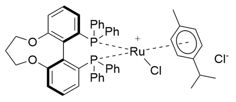 氯{(R)-(-)-1,13-双(二苯基膦基)-7,8-二氢-6H-二苯并[f,h][1,5]二恶任英}(对伞花烃)氯化钌(II)