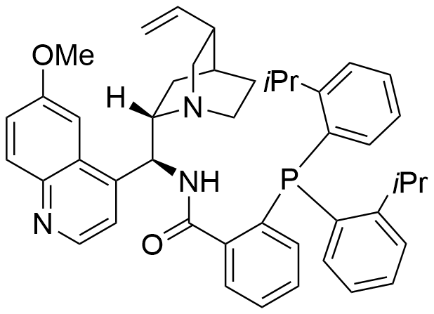 Benzamide, 2-[bis[2-(1-methylethyl)phenyl]phosphino]-N-[(9R)-6′-methoxycinchonan-9-yl]- (ACI)