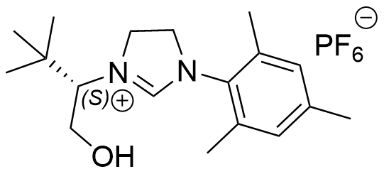 1H-咪唑鎓盐, 4,5-二氢-1-[(1S)-1-(羟甲基)-2,2-二甲基丙基]-3-(2,4,6-三甲基苯基)-, 六氟磷酸盐(1-) (1:1)