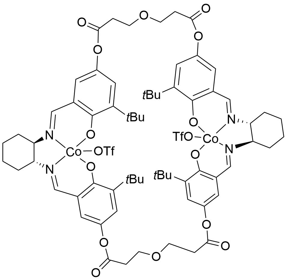 环状低聚双[(1R,2R)-(+)-1,2-环己烷二氨基-N,N'-双(3,3'-二叔丁基水杨醛)三氟甲烷磺酸钴]-5,5'-双(2-缩乙酯)醚