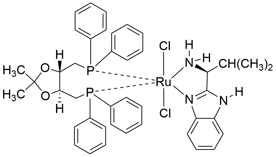 二氯[(4S,5S)-(+)-4,5-双(二苯基膦甲基)-2,2-二甲基-1,3-二氧戊环][(S)-(-)-2-(异丙基)甲胺 )-1H-苯并咪唑]钌(II)