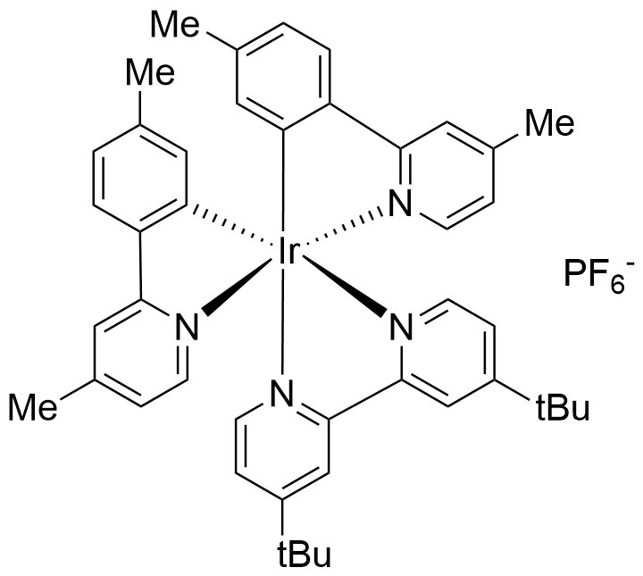 4,4'-双(叔丁基-2,2'-二吡啶)双[5-甲基-2-(4-甲基-2-吡啶基-kN)苯基-kC]铱六氟磷酸盐