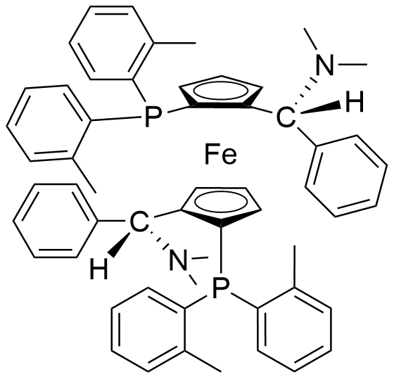 S,S)-(-)-2,2'-Bis[(R)-(N,N-二甲氨基)(苯基)甲基]-1,1'-双(二环己基磷)二茂铁