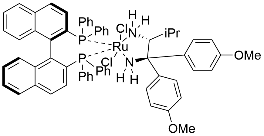 二氯[(R)-(+)-2,2'-双(二苯基膦基)-1,1'-联萘][(2R)-(-)-1,1-双(4-甲氧基苯基)-3-甲基 -1,2-丁二胺]钌(II)二氯甲烷加合物