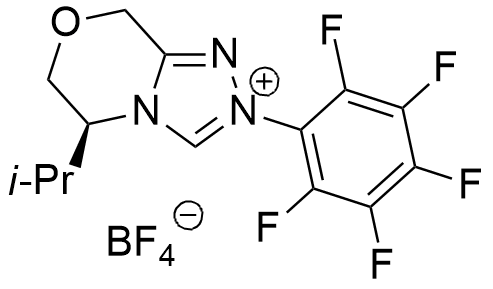 (5S)​-​5,​6-Dihydro-​5-​(1-​methylethyl)​-​2-​(2,​3,​4,​5,​6-​pentafluorophenyl)​-8H-​1,​2,​4-​triazolo[3,​4-​c]​[1,​4]​oxazinium Tetrafluoroborate