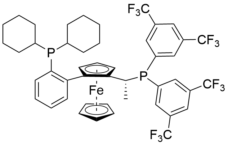 (R)-(+)-1-[(Rp)-2-(2'-二环己基膦苯基)二茂基]乙基二(双-3,5-三氟甲基苯基)膦