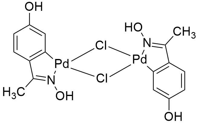 二-μ-氯双[5-羟基-2-[1-(羟基亚氨基-κN)乙基]苯基-κC]钯(II)二聚物