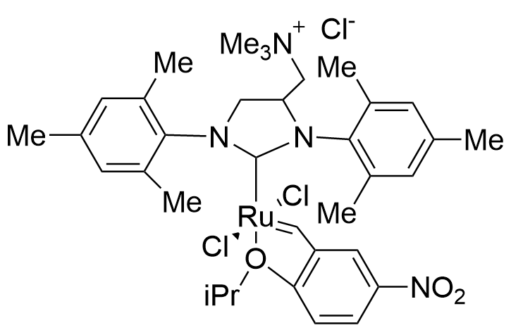 1,3-双(2,4,6-三甲基苯基)-4-[(三甲基氨)甲基]咪唑啉-2-亚基]-(2-异丙氧基-5-硝基亚苄基)二氯钌(II)氯化物硝基-StickyCat Cl