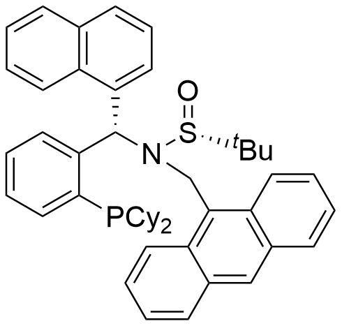 [S(R)]-N-(9-蒽基)-[(S)-(1-萘基)[2-(二环己基膦)苯基]甲基]-2-叔丁基亚磺酰胺