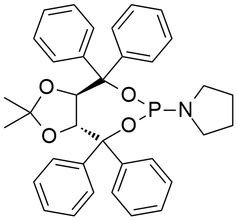 1-[(3aR,8aR)-四氢-2,2-二甲基-4,4,8,8-四苯基-1,3-二噁唑并[4,5-e][1,3,2]二氧膦-6-基]吡咯烷